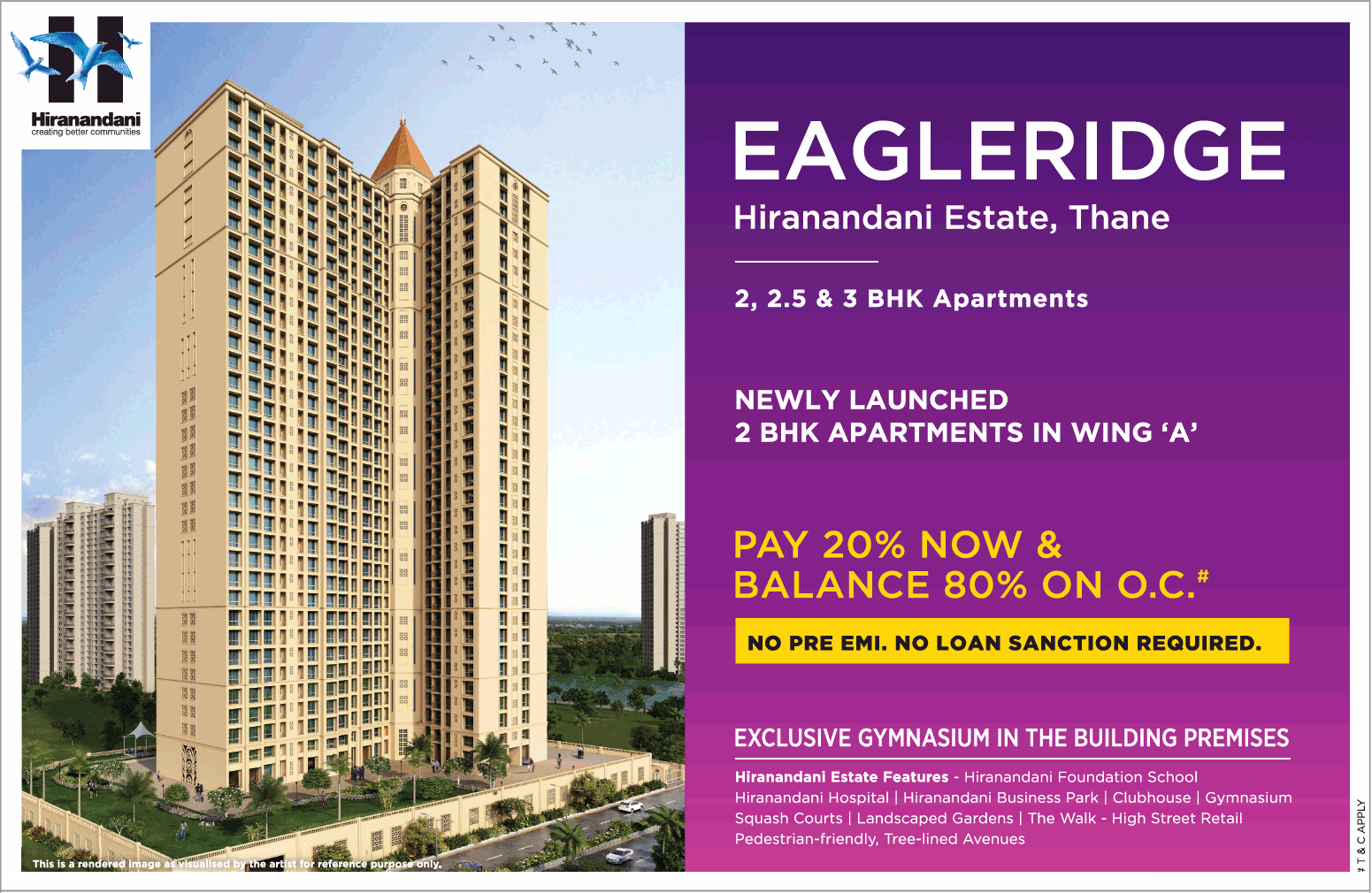 Hiranandani Eagleridge newly launched 2 bhk apartment in Wing A in Mumbai Update